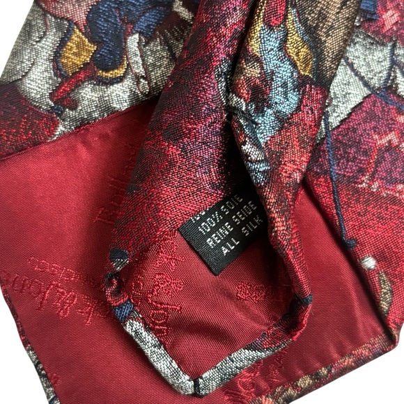Bullock & Jones 100% Silk Tie Horse Polo Equestrian - Picture 7 of 8